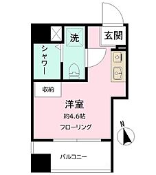 LOTUSKAMATA ワンルームの間取図画像