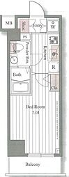 ドゥーエ大森 1Kの間取図画像