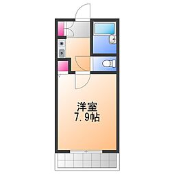 コンフォールきたんまち 1Kの間取図画像
