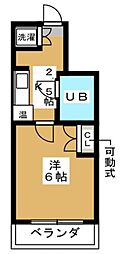 ダイヤモンドレジデンス西小山 1Kの間取図画像