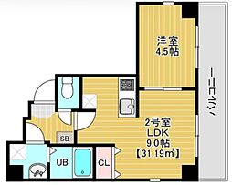 ソリニア日暮里 1LDKの間取図画像