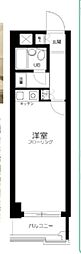 朝日第2目白台マンション ワンルームの間取図画像