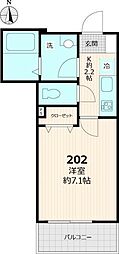 FICASA菖蒲園 1Kの間取図画像