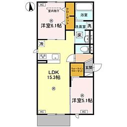 間取図画像 2LDK