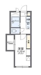 レオパレスメゾンド矢向 1Kの間取図画像