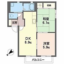 シャーメゾン　堅田 C202 ｜ 滋賀県大津市本堅田４丁目25-8（賃貸アパート2DK・2階・50.04㎡） その2