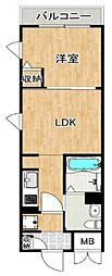 SRS OIMACHI 1LDKの間取図画像