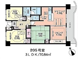 ルネス・アンティーム 3LDKの間取図画像