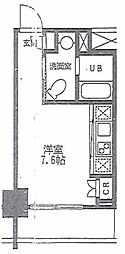 カスタリア門前仲町2 ワンルームの間取図画像