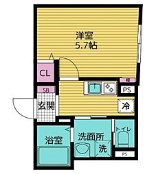 PRATIQUE西巣鴨clair 1Kの間取図画像