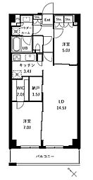 ザ・ケンジントン・レジデンスときわ台 2LDKの間取図画像