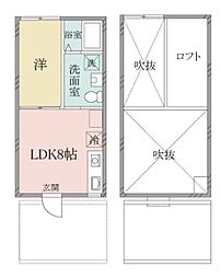 ルシェリアA棟 1SLDKの間取図画像