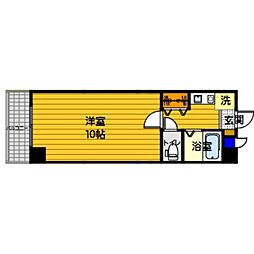セントラル南片江 1Kの間取図画像