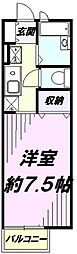 ジュネスパレ 1Kの間取図画像