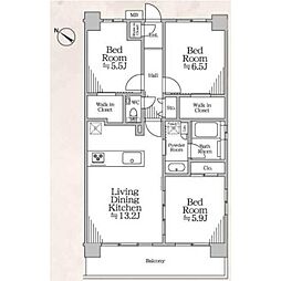 N-stage船堀 1階3LDKの間取り