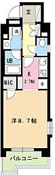 ロイヤルコーポ産興 1Kの間取図画像