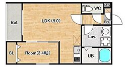 ジーメゾン松戸五香ピュール 1LDKの間取図画像