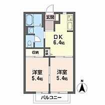 ロイヤルバレー　Ｂ 103 ｜ 福島県郡山市日和田町字向山37-4（賃貸アパート2DK・1階・40.00㎡） その2