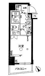 スカイコートヌーベル池袋 7階1Kの間取り