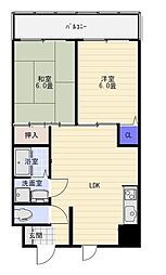 サンピア大野城 2LDKの間取図画像