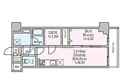 足立区西新井栄町3丁目マンション 1SLDKの間取図画像