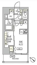 ARKMARK大塚 1DKの間取図画像