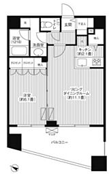 グランハイツ代々木 1LDKの間取図画像