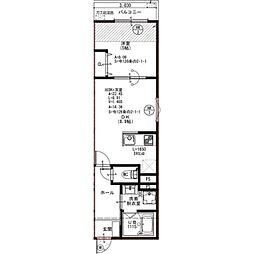 EIJU牧野駅前A 1LDKの間取図画像
