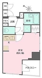 東京メトロ南北線 本駒込駅 徒歩1分の賃貸マンション 8階ワンルームの間取り