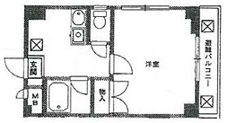 ソフィア 1Kの間取図画像