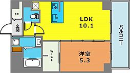 ファーストフィオーレ東灘 7階2DKの間取り