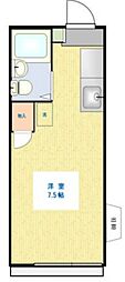 コーポ・ハピネス1 1Kの間取図画像