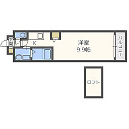 プラセール高砂 ワンルームの間取図画像