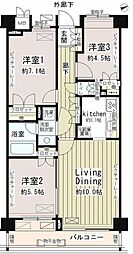 パークレジデンス戸越公園 3LDKの間取図画像
