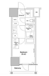 ザ・パークハビオ板橋区役所前 1Kの間取図画像