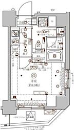 ベルシード北千住スール 10階1Kの間取り