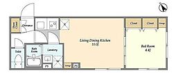 ウェルスクエアイズム武蔵小山3 1LDKの間取図画像
