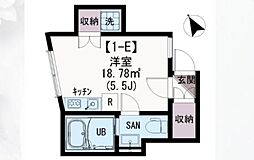 ストラート王子神谷 ワンルームの間取図画像
