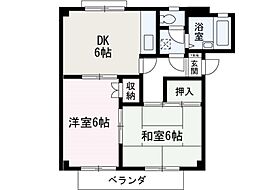 メゾン・ド・クリプトメリア 2DKの間取図画像