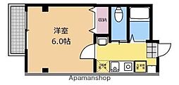 ラフォーレ 1Kの間取図画像