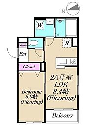 ルミエール川崎新町 1LDKの間取図画像