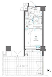 AELL横浜吉野町 1Kの間取図画像
