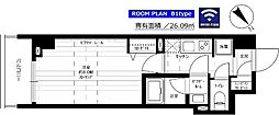 ステージファースト浅草桜橋 1Kの間取図画像