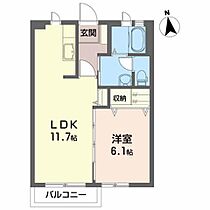 ヴェルジュ・Ｋ 102 ｜ 福島県郡山市安積荒井２丁目19（賃貸アパート1LDK・1階・41.20㎡） その2