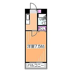 ハイツホーシャ 1Kの間取図画像