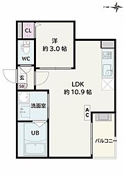 Jack atsutakoshinIII 1LDKの間取図画像