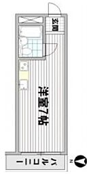 ジュネスかむろ坂 ワンルームの間取図画像