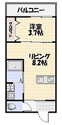 千葉市稲毛区小仲台7丁目アパート 1LDKの間取図画像