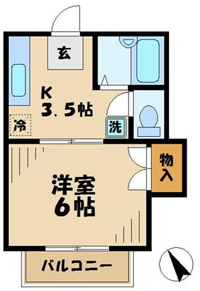 シティハイムNAKADA 105｜東京都多摩市鶴牧２丁目(賃貸アパート1K・1階・22.35㎡)の写真 その2