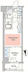 アーバネックス日本橋馬喰町 1DKの間取図画像
